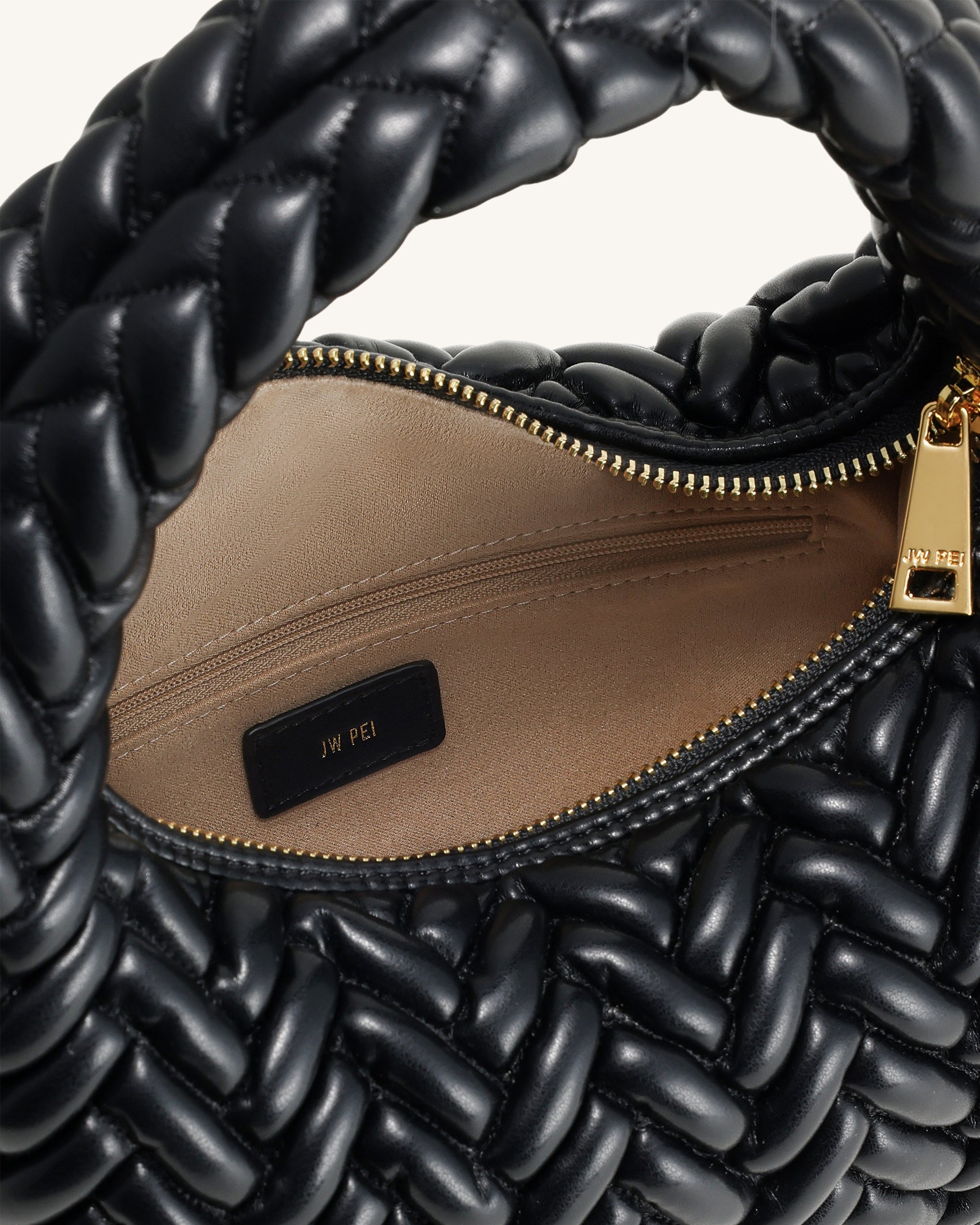 Cora Borsa per trapuntatura con manici - Nero