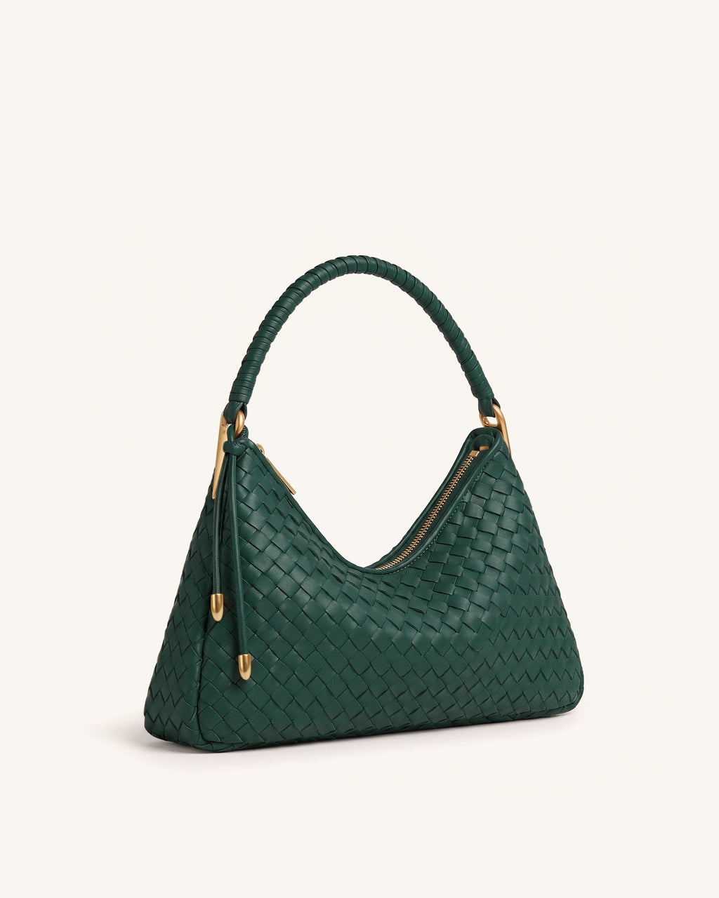 Lorena Borsa a Spalla Intrecciata - Verde Smeraldo