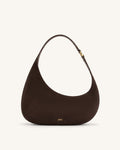 Harlee Borsa a spalla in similcamoscio - Marrone scuro