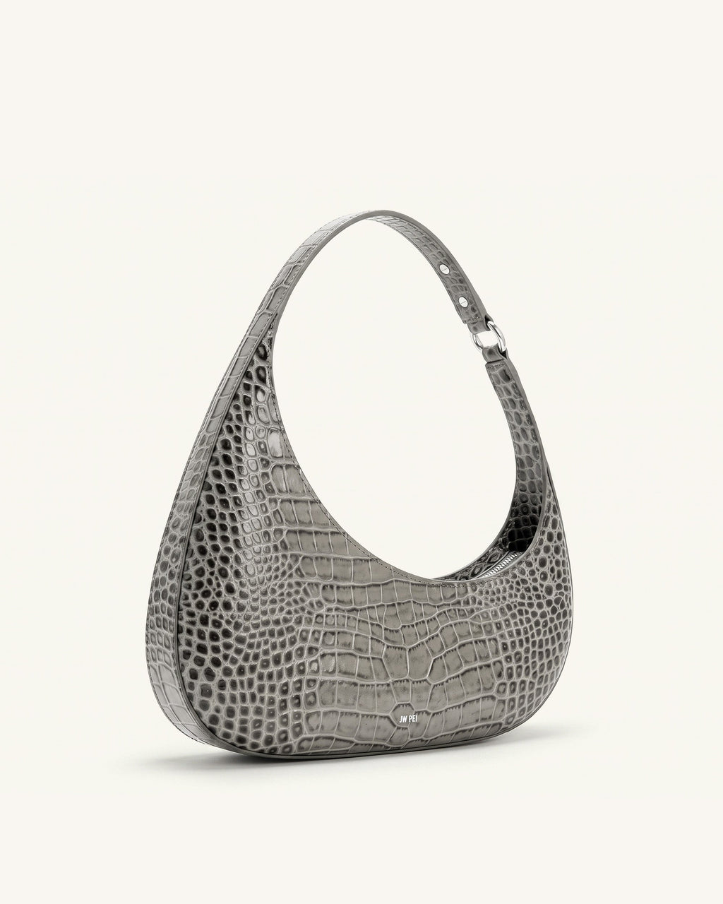 Harlee Borsa a spalla - Grigio chiaro effetto coccodrillo