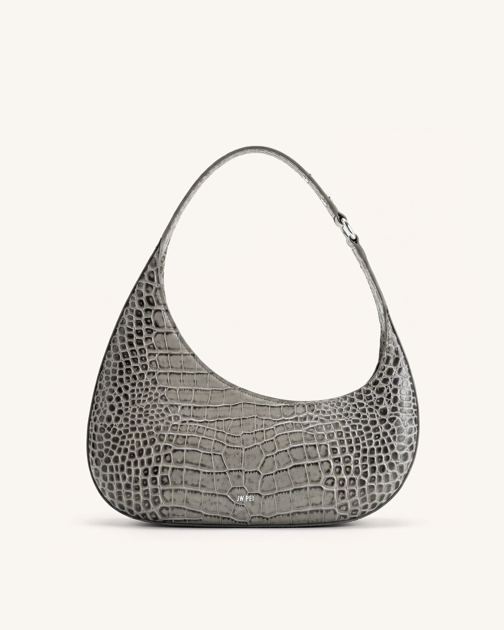 Harlee Borsa a spalla - Grigio chiaro effetto coccodrillo