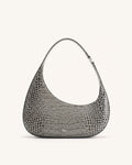 Harlee Borsa a spalla - Grigio chiaro effetto coccodrillo