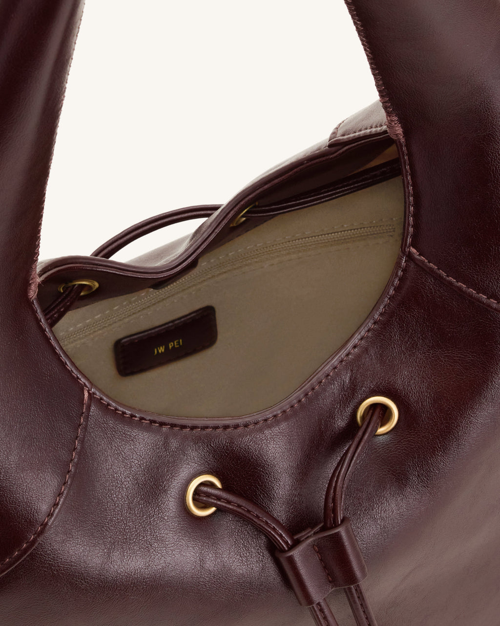 Celandra Borsa hobo con coulisse - Bordeaux scuro