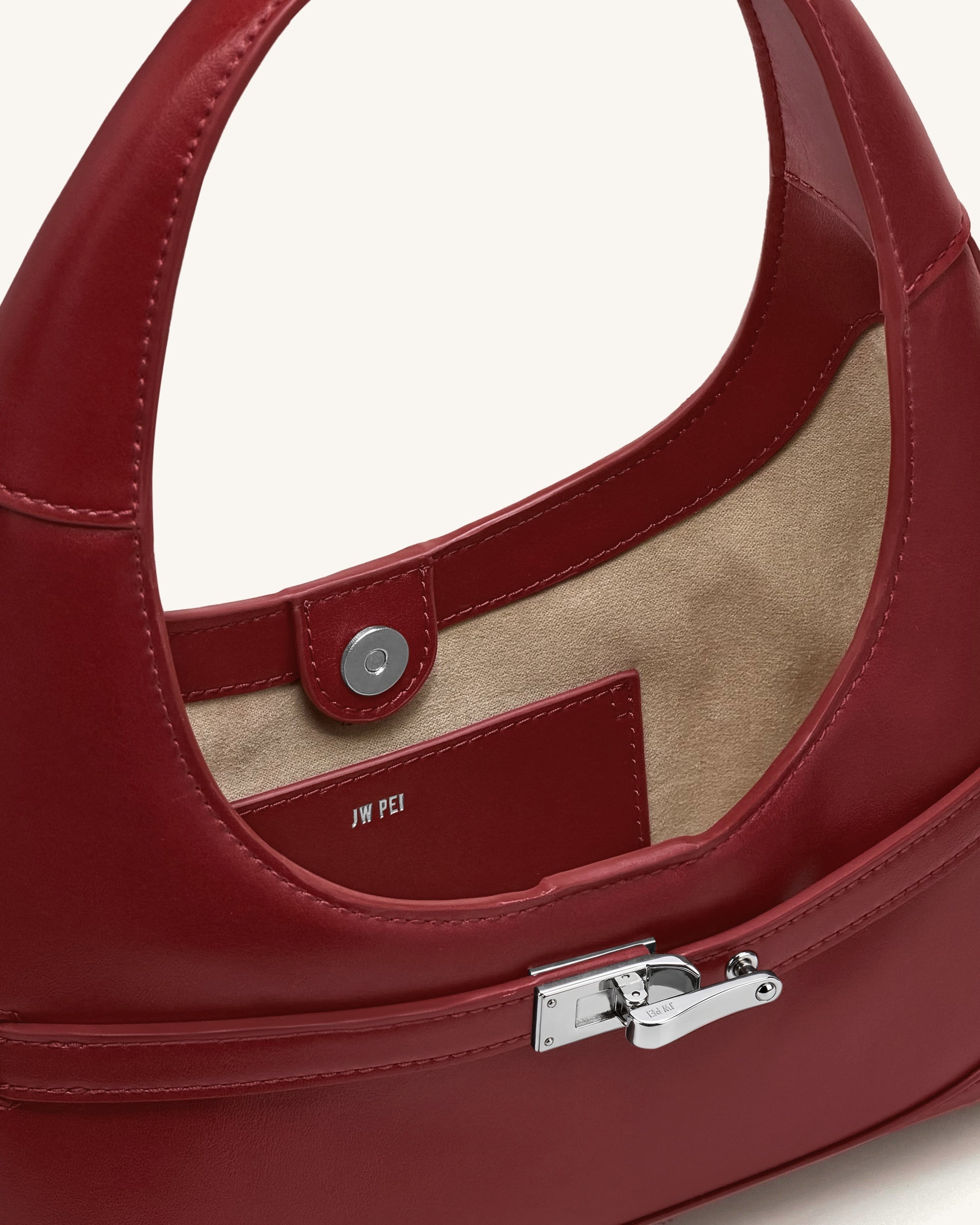 Noelle Borsa a spalla con cintura - Bordeaux scuro