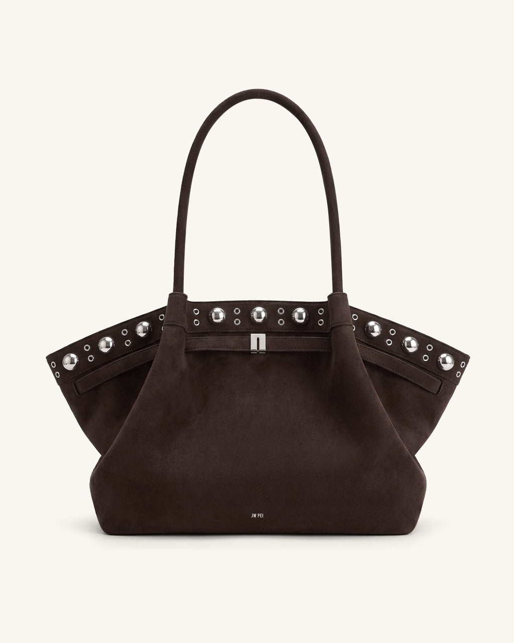 Hana Borsa tote grande in similcamoscio - Marrone intenso