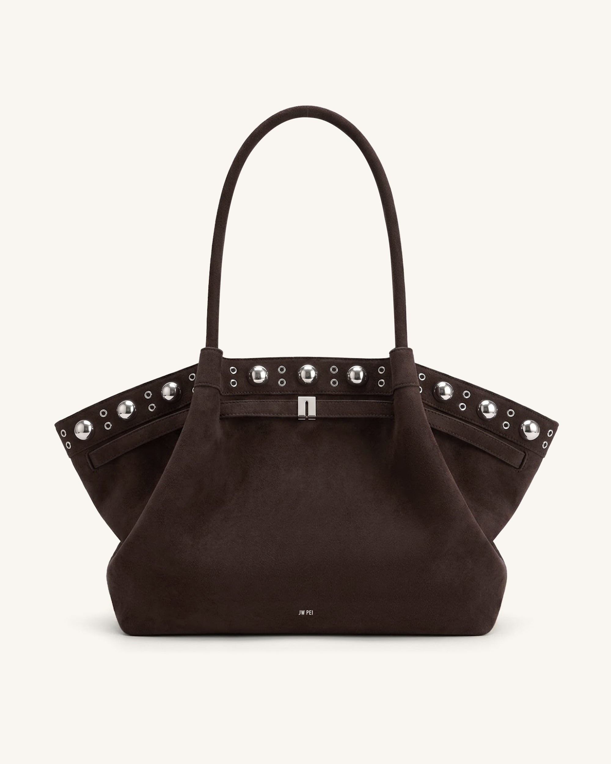 Hana Borsa tote grande in similcamoscio - Marrone intenso