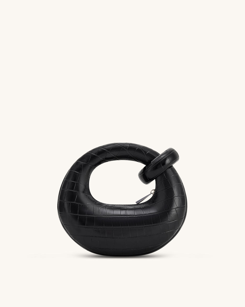 Borsa Abacus mini con manico superiore - Cocco nero