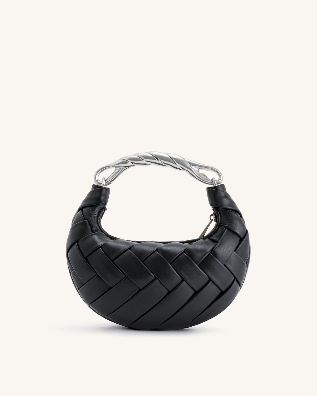 Borsa a tracolla Orla intrecciata - Nero