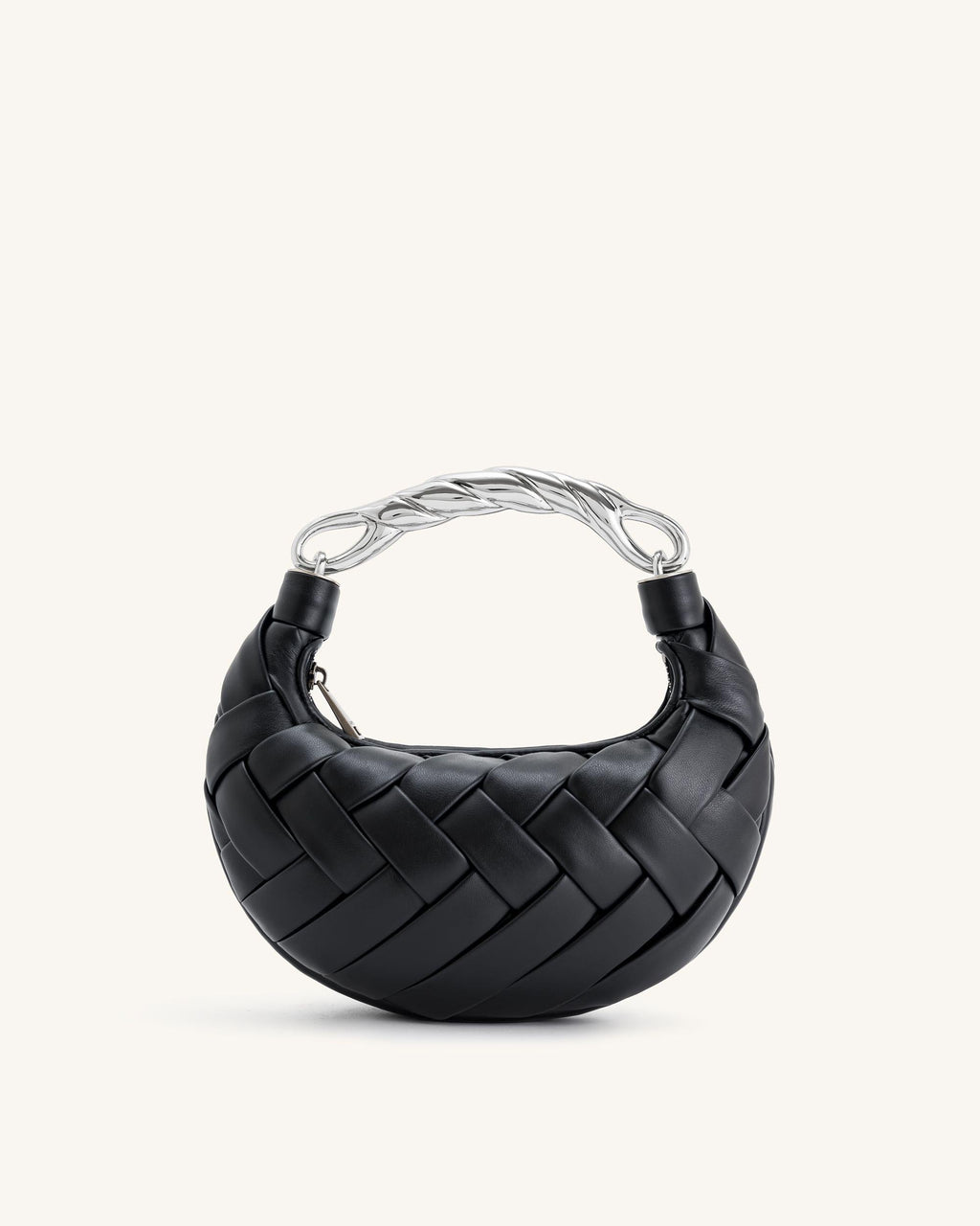 Borsa a tracolla Orla intrecciata - Nero
