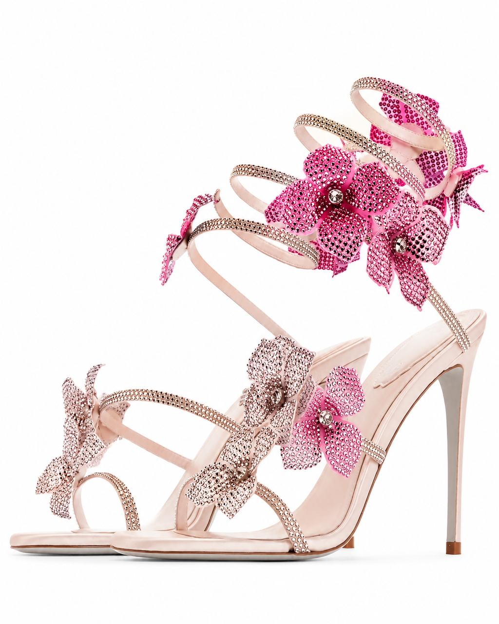 Rosa floral - Tacones