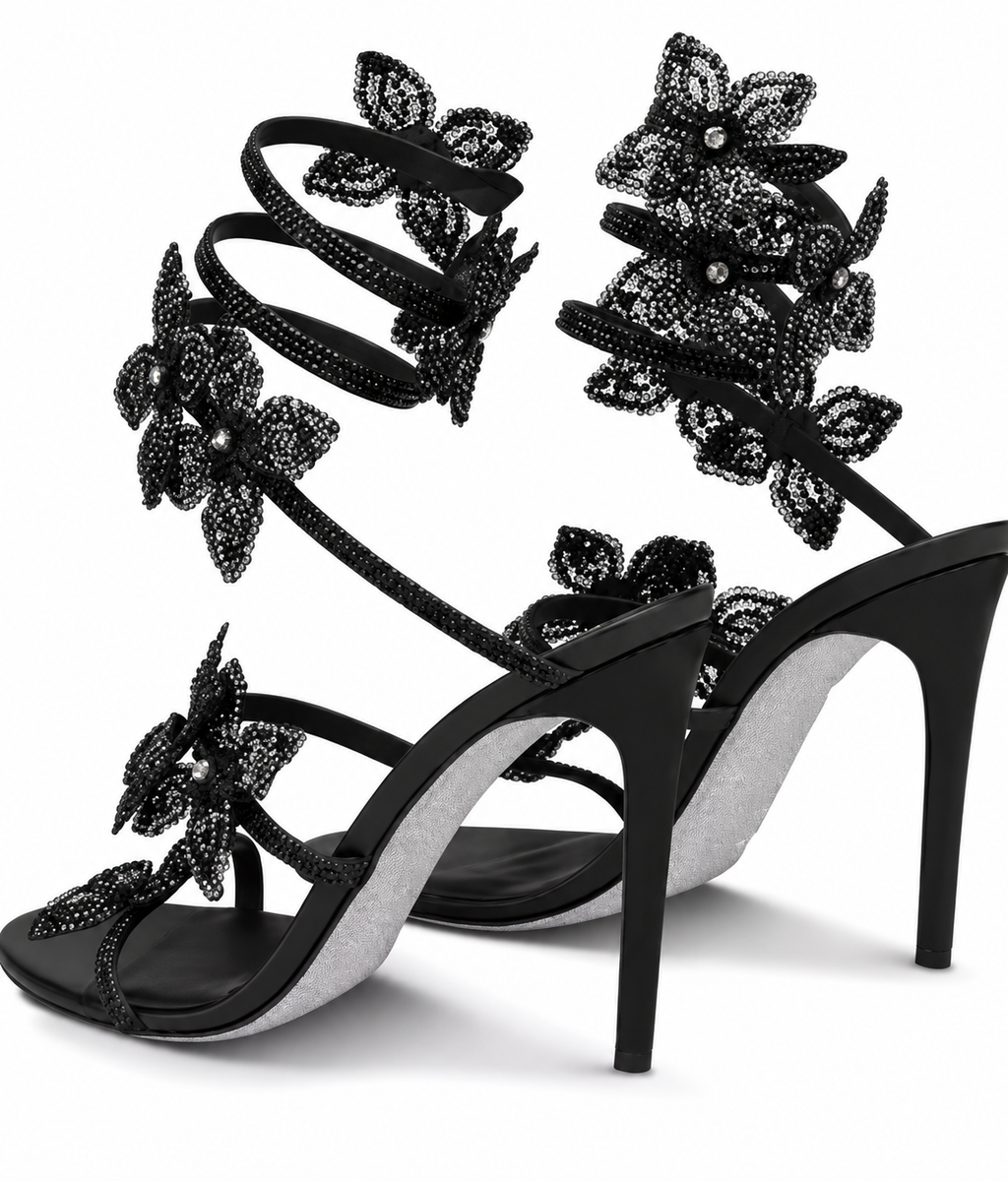 Rosa floral - Tacones