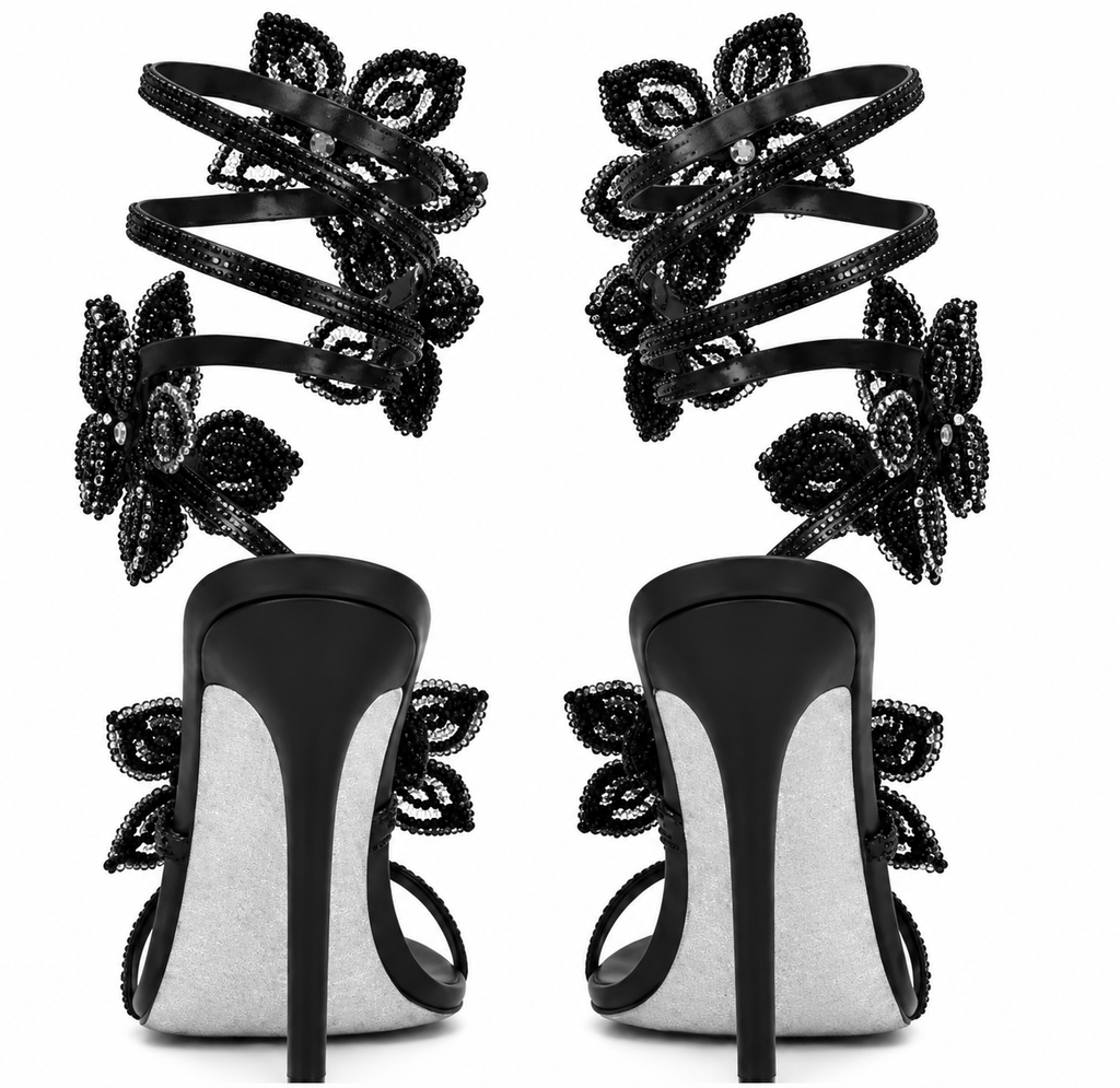 Rosa floral - Tacones