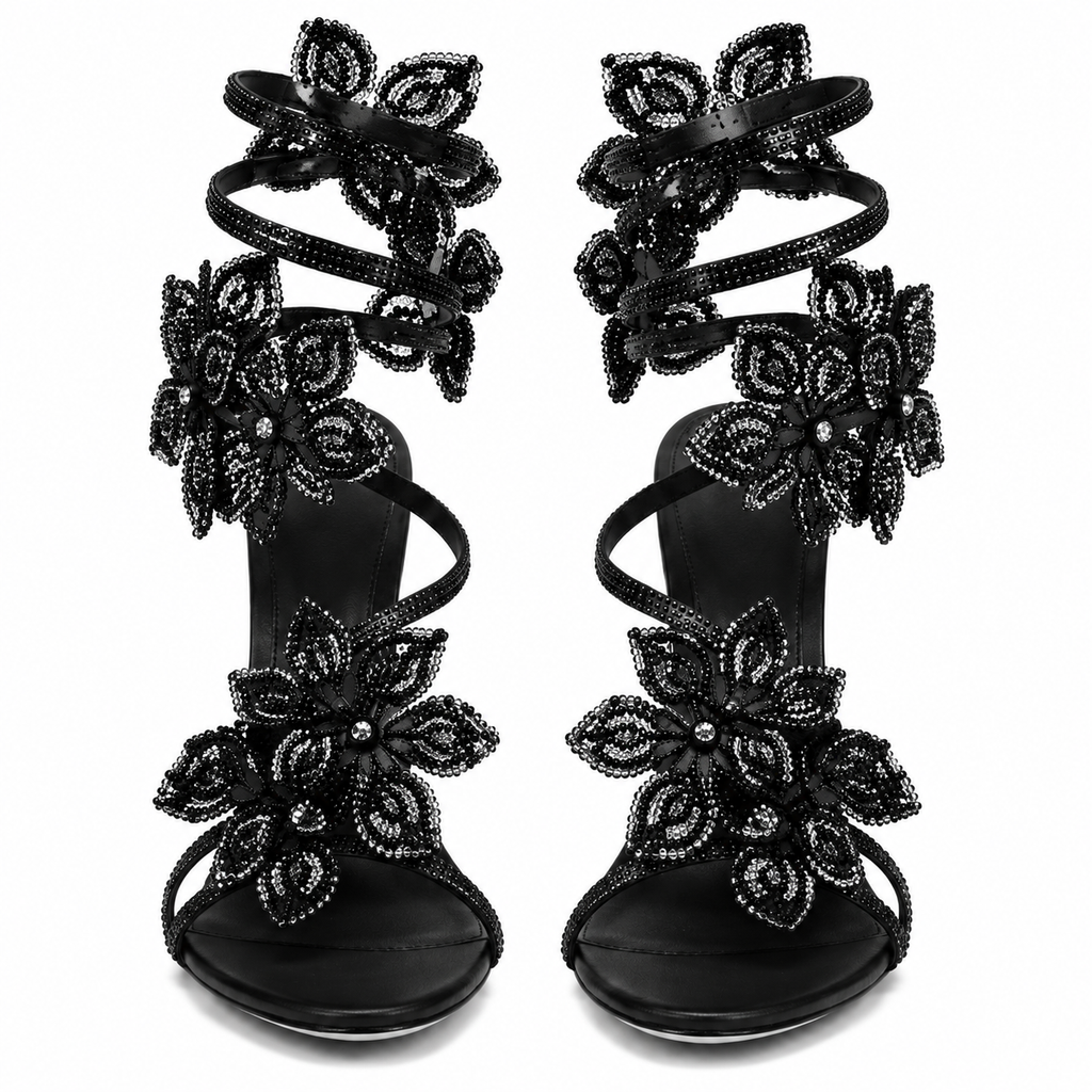 Rosa floral - Tacones