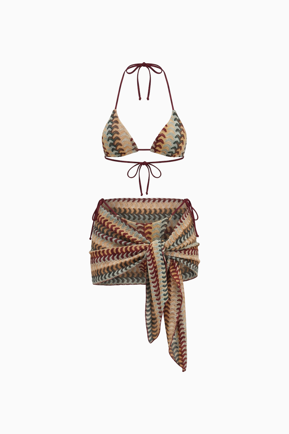 Estrella de Mar - Conjunto bikini y pareo 3 piezas