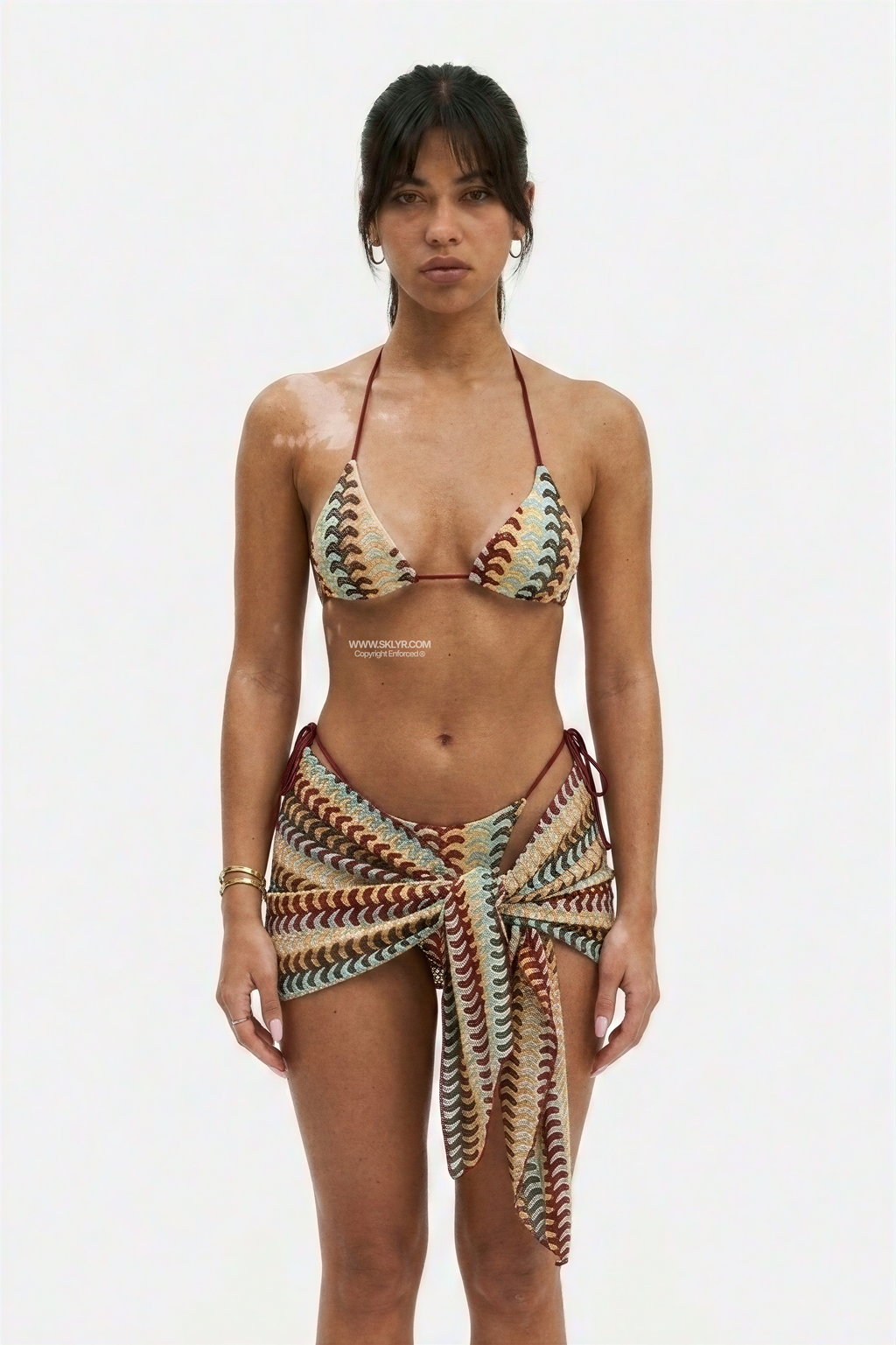 Estrella de Mar - Conjunto bikini y pareo 3 piezas