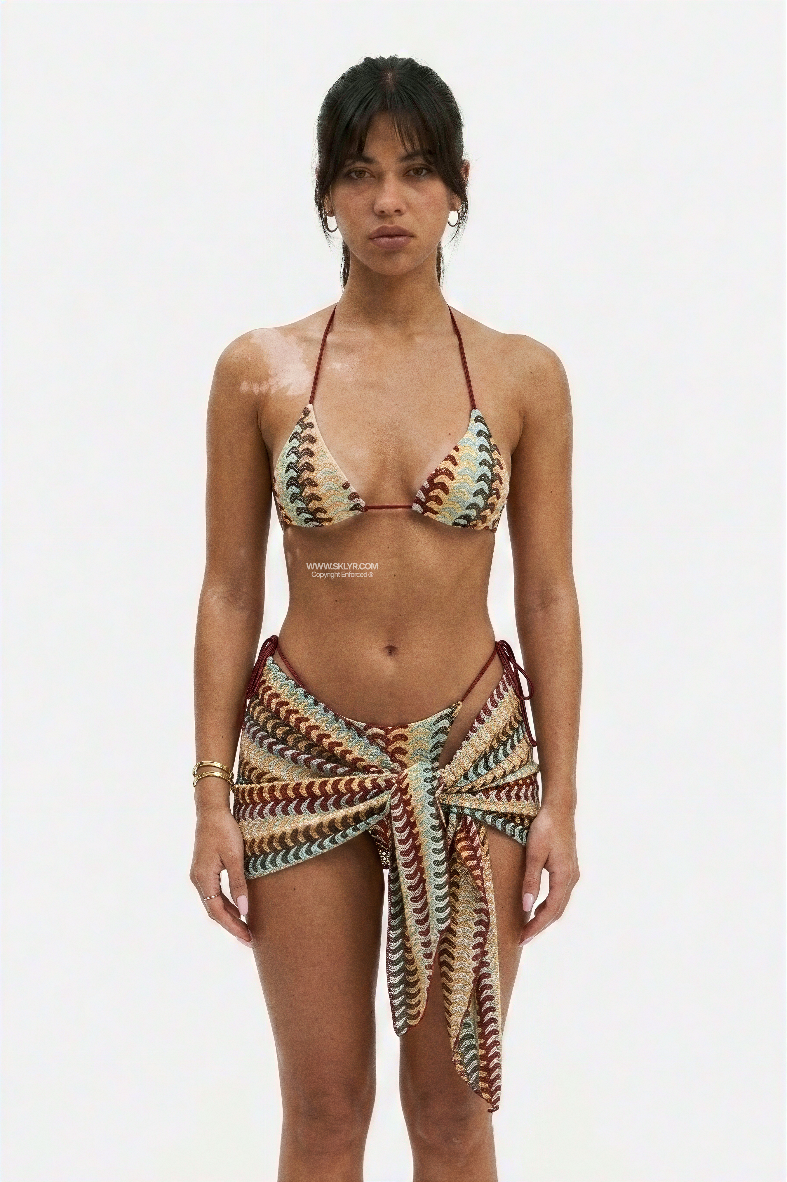 Estrella de Mar - Conjunto bikini y pareo 3 piezas