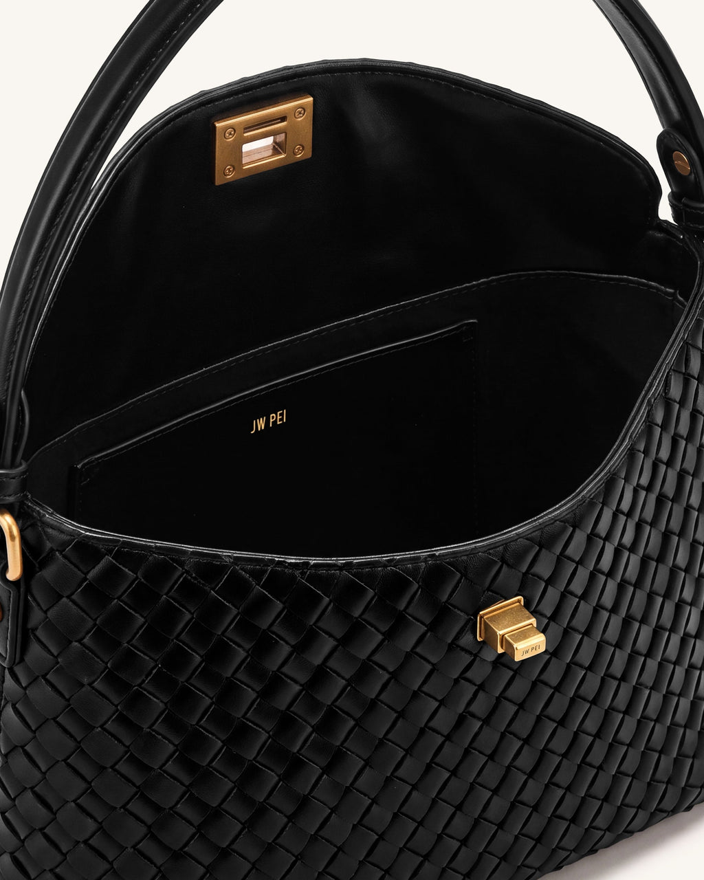 Lucia Borsa hobo intrecciata - Nero