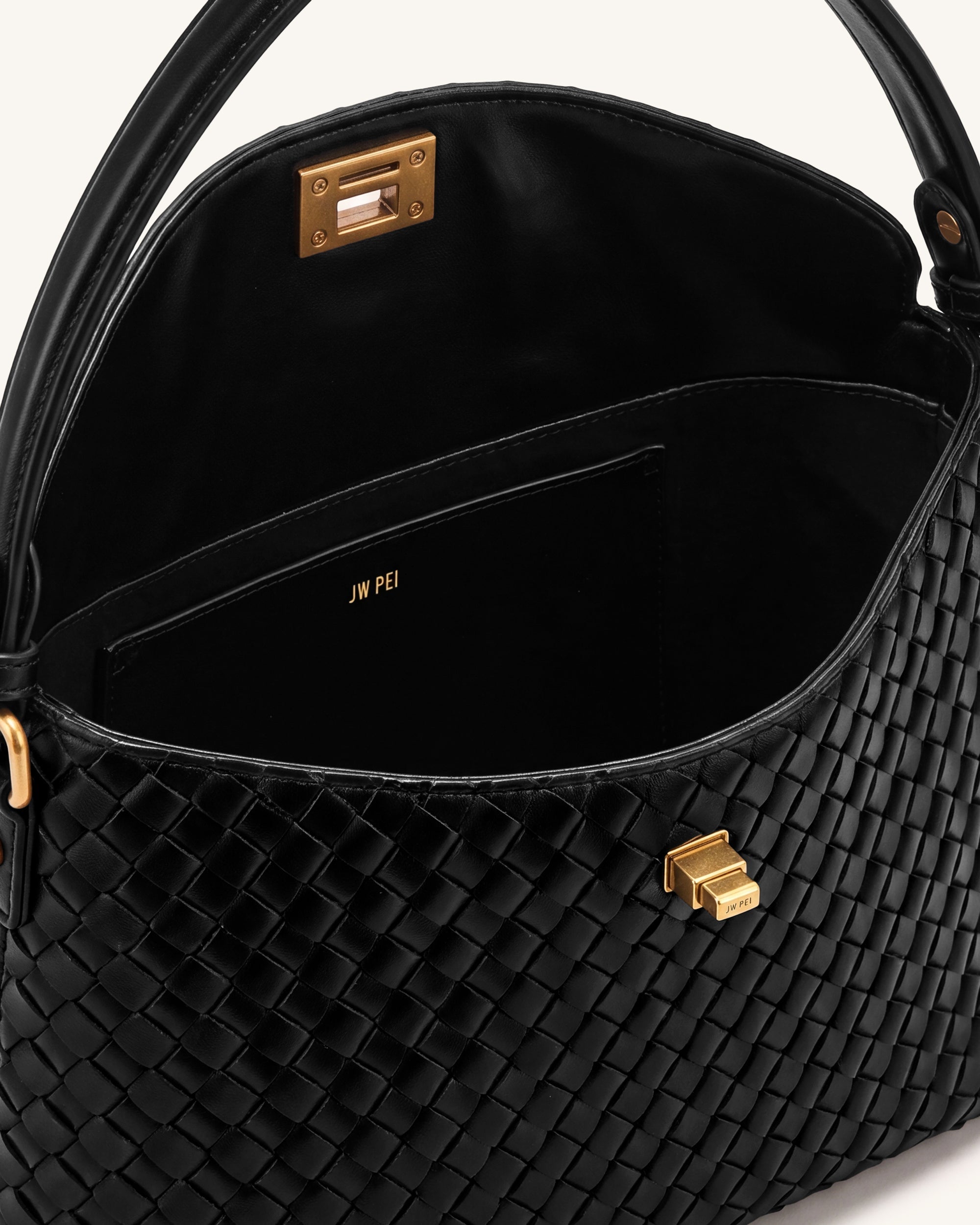 Lucia Borsa hobo intrecciata - Nero